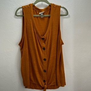 Ava & Viv 2X mustard yellow tank